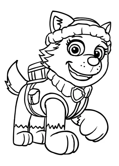 Disegni da colorare di Everest dei Paw Patrol