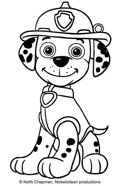 Disegni da colorare di Marshall dei Paw Patrol