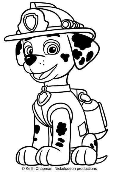 Disegni da colorare di Marshall dei Paw Patrol