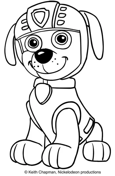 Disegni da colorare di Zuma dei Paw Patrol