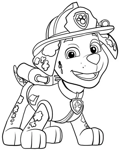 Disegni da colorare di Marshall dei Paw Patrol