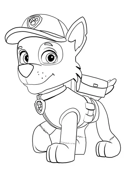 Disegni da colorare di Rocky dei Paw Patrol