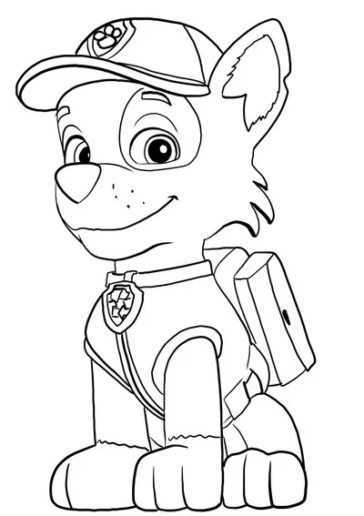 Disegni da colorare di Rocky dei Paw Patrol