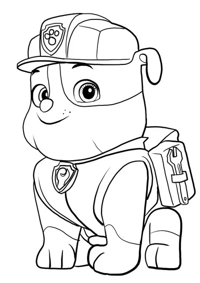 Disegni da colorare di Rubble dei Paw Patrol