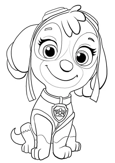 Disegni da colorare di Skye dei Paw Patrol