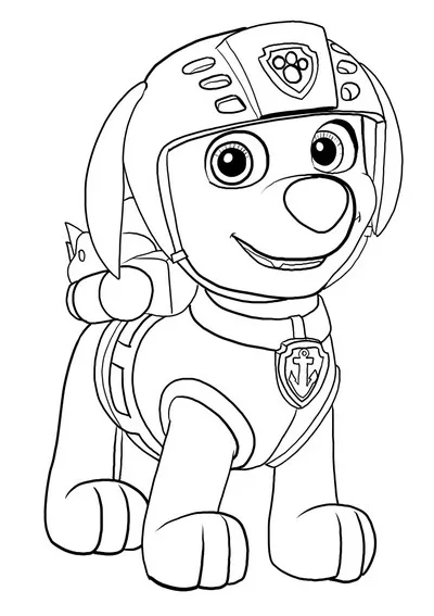 Disegni da colorare di Zuma dei Paw Patrol