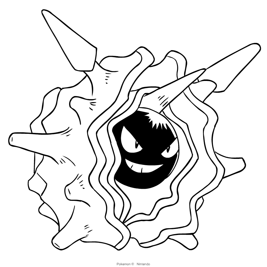 Disegno di Cloyster dei Pokemon da stampare e colorare