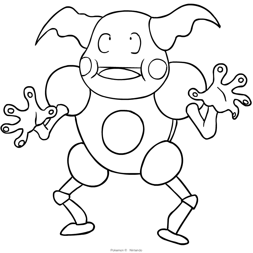 Disegno di Mr. Mime dei Pokemon da stampare e colorare