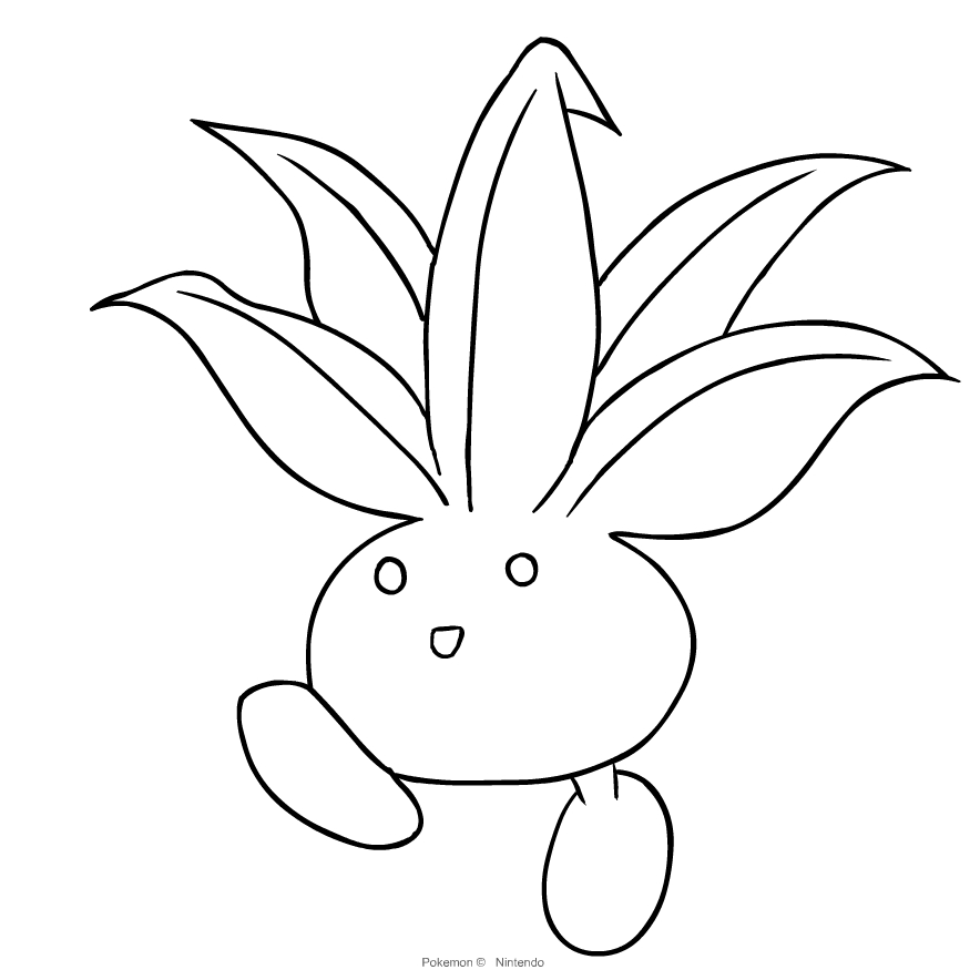 Disegno di Oddish dei Pokemon da stampare e colorare