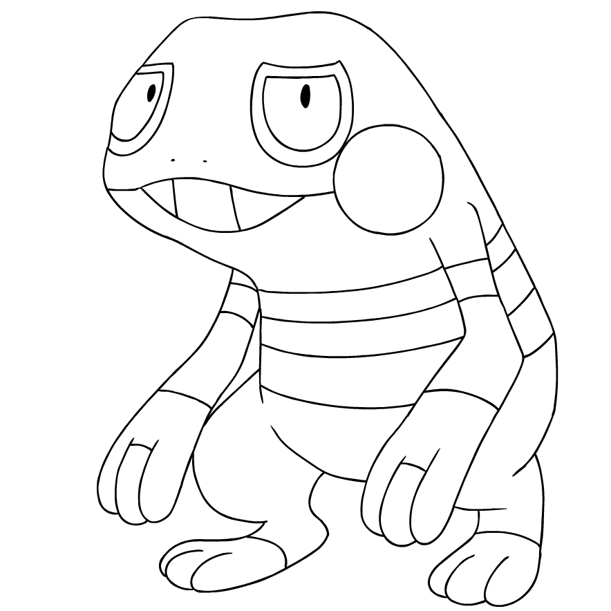 Disegno di Croagunk dei Pokmon di quarta generazione da stampare e colorare