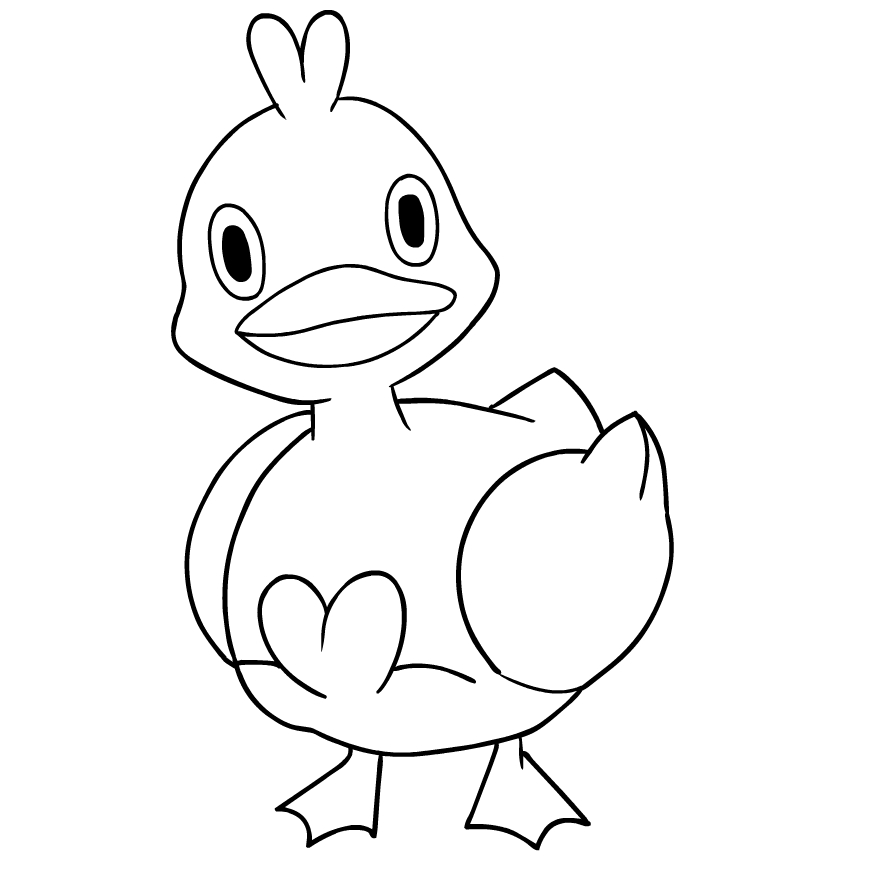 Disegno di Ducklett dei Pokmon di quinta generazione da stampare e colorare