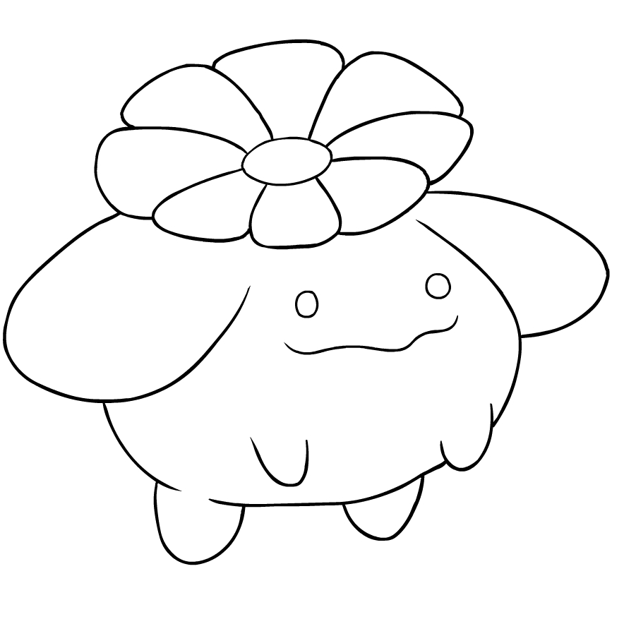 Disegno di Skiploom dei Pokmon di seconda generazione da stampare e colorare