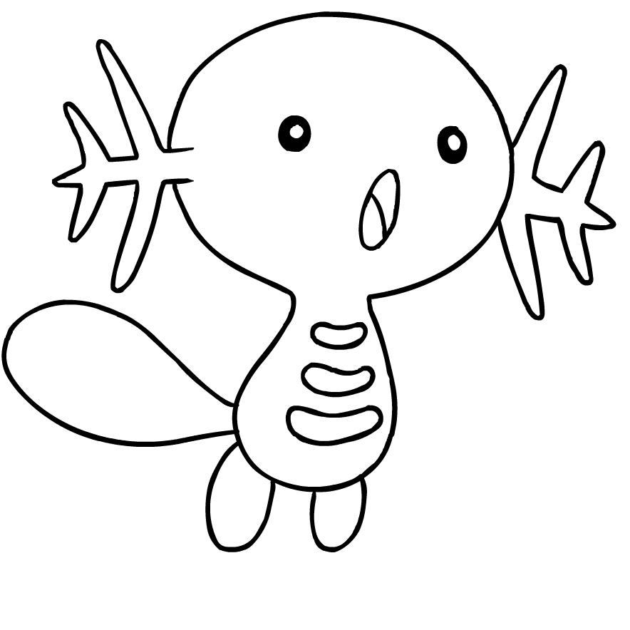 Disegno di Wooper dei Pokmon di seconda generazione da stampare e colorare