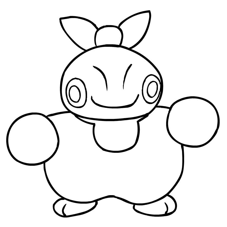 Disegno di Makuhita dei Pokmon di terza generazione da stampare e colorare