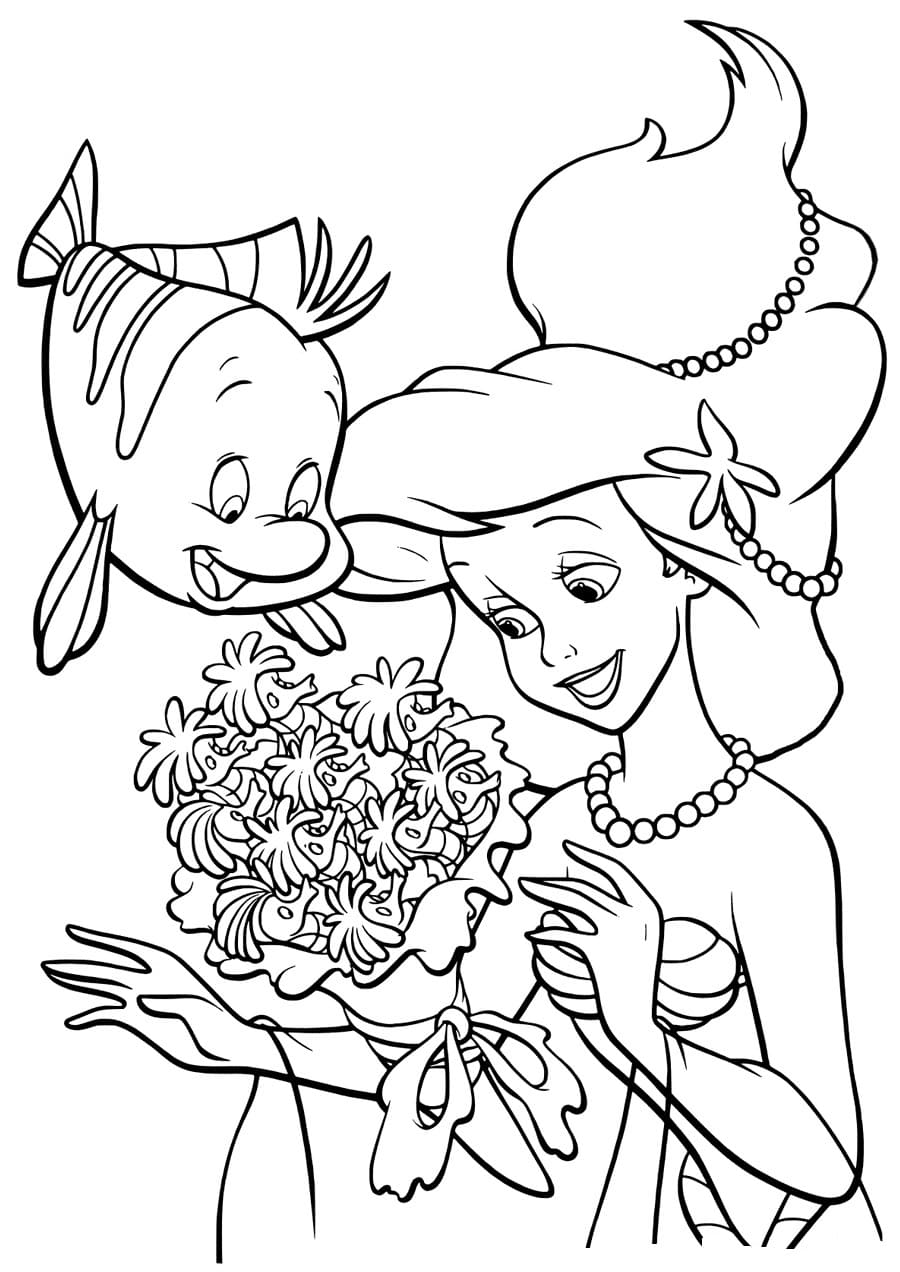 Disegno di Ariel 17 di La sirenetta da stampare e colorare