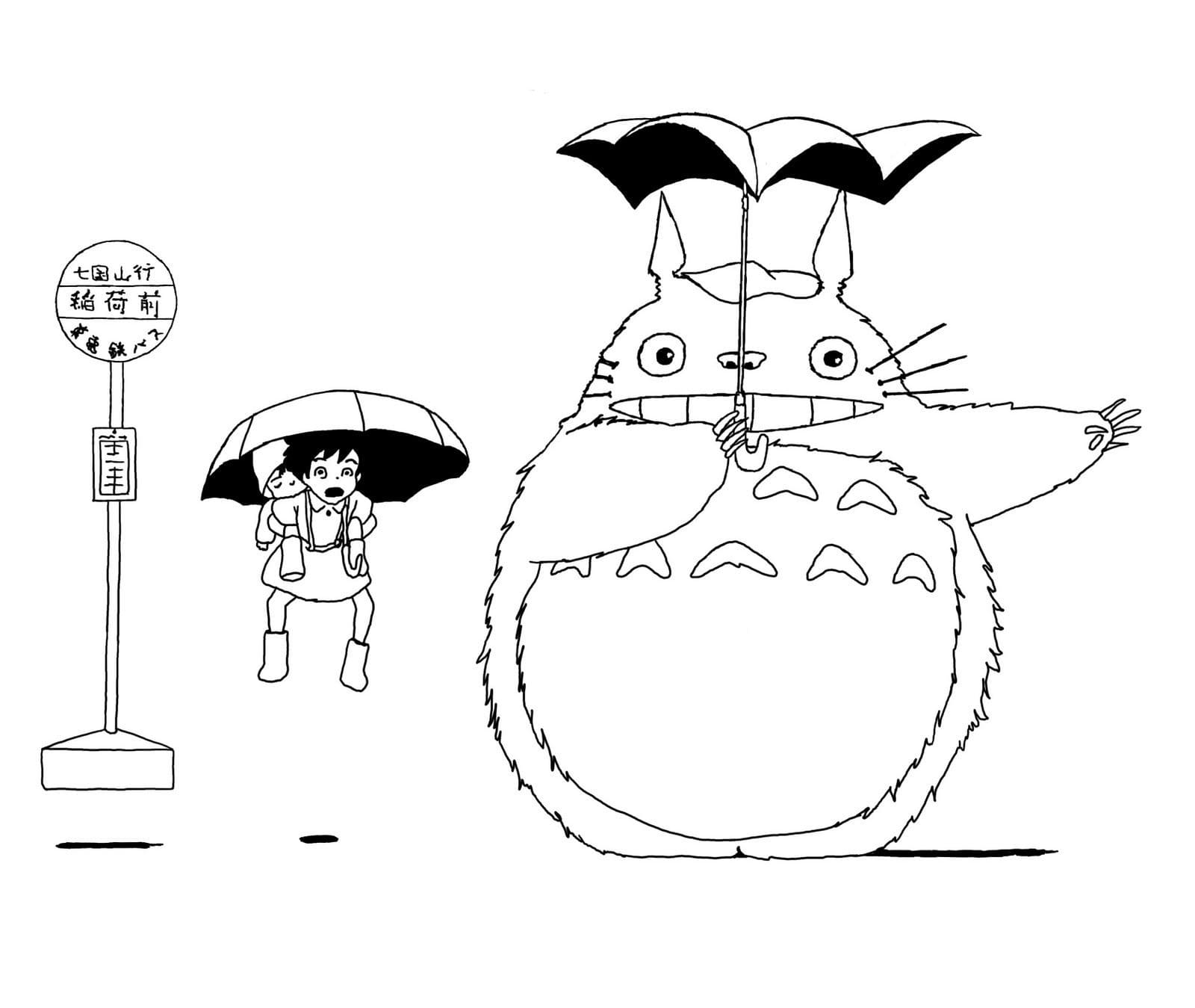 Disegno di Totoro 07 de Il mio vicino Totoro da stampare e colorare