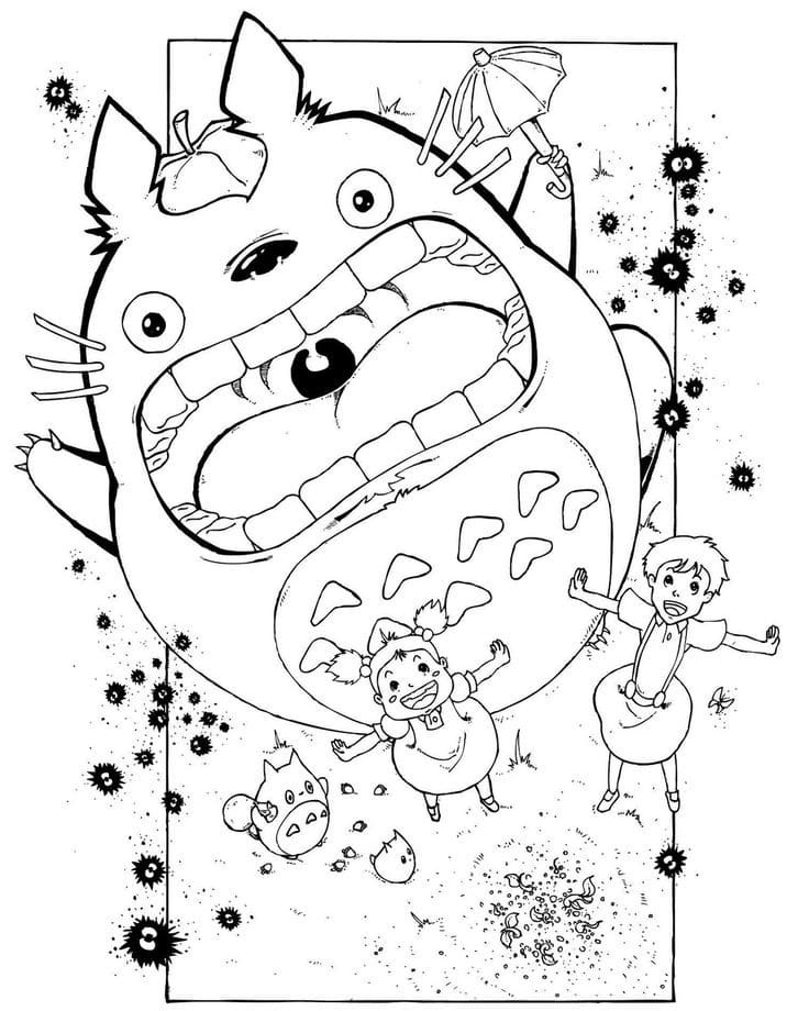 Disegno di Totoro 17 de Il mio vicino Totoro da stampare e colorare