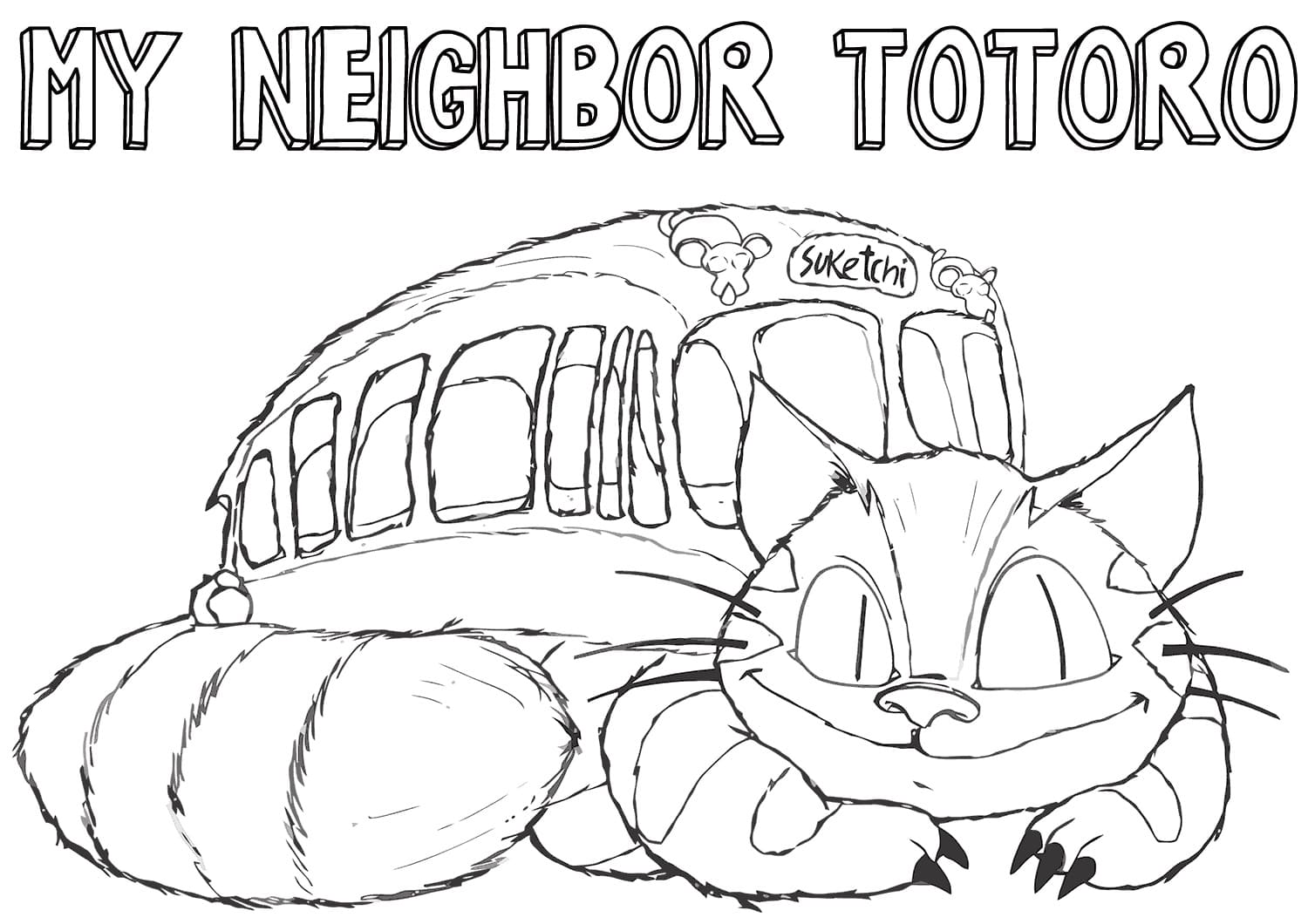 Disegno di Totoro 37 de Il mio vicino Totoro da stampare e colorare