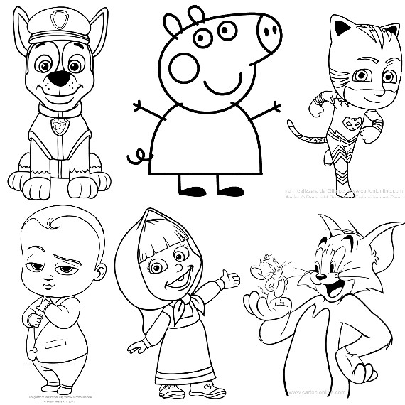 Cartoons coloring pages