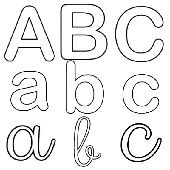 Alphabet letters coloring pages