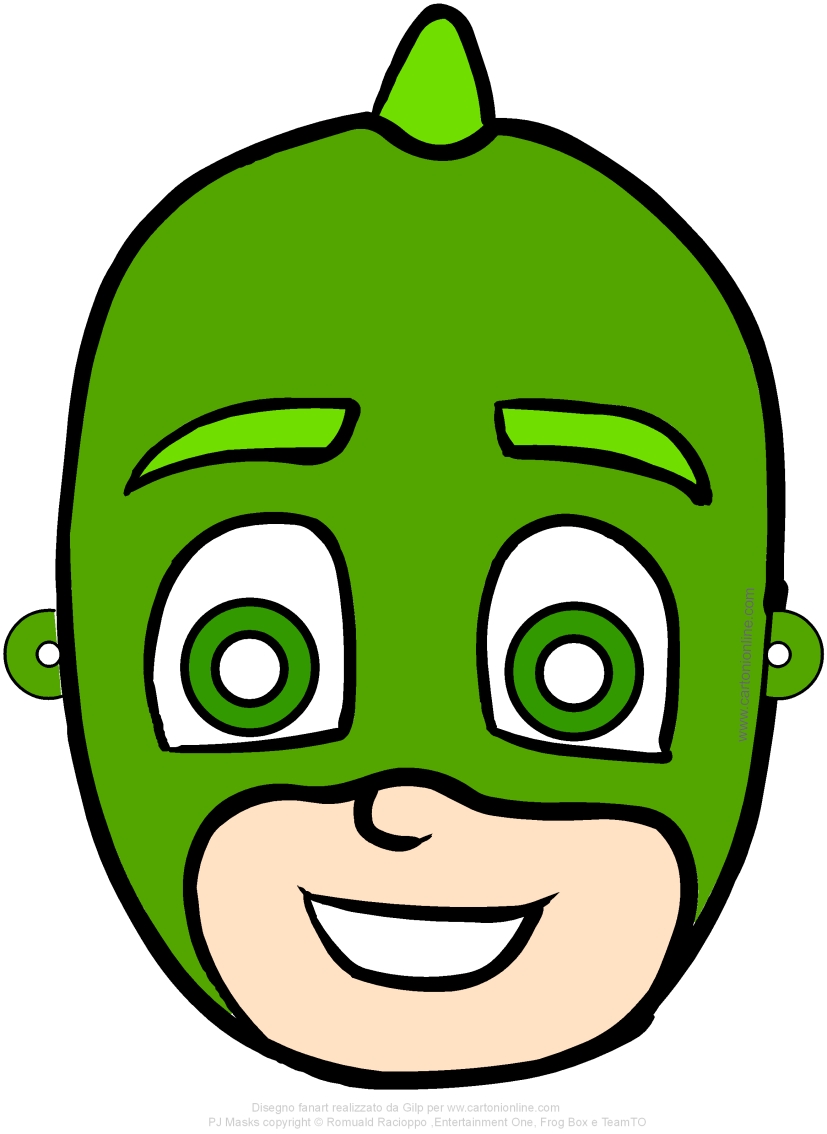 Maschera di Geco (PJ Masks - i Super Pigiamini) da ritagliare
