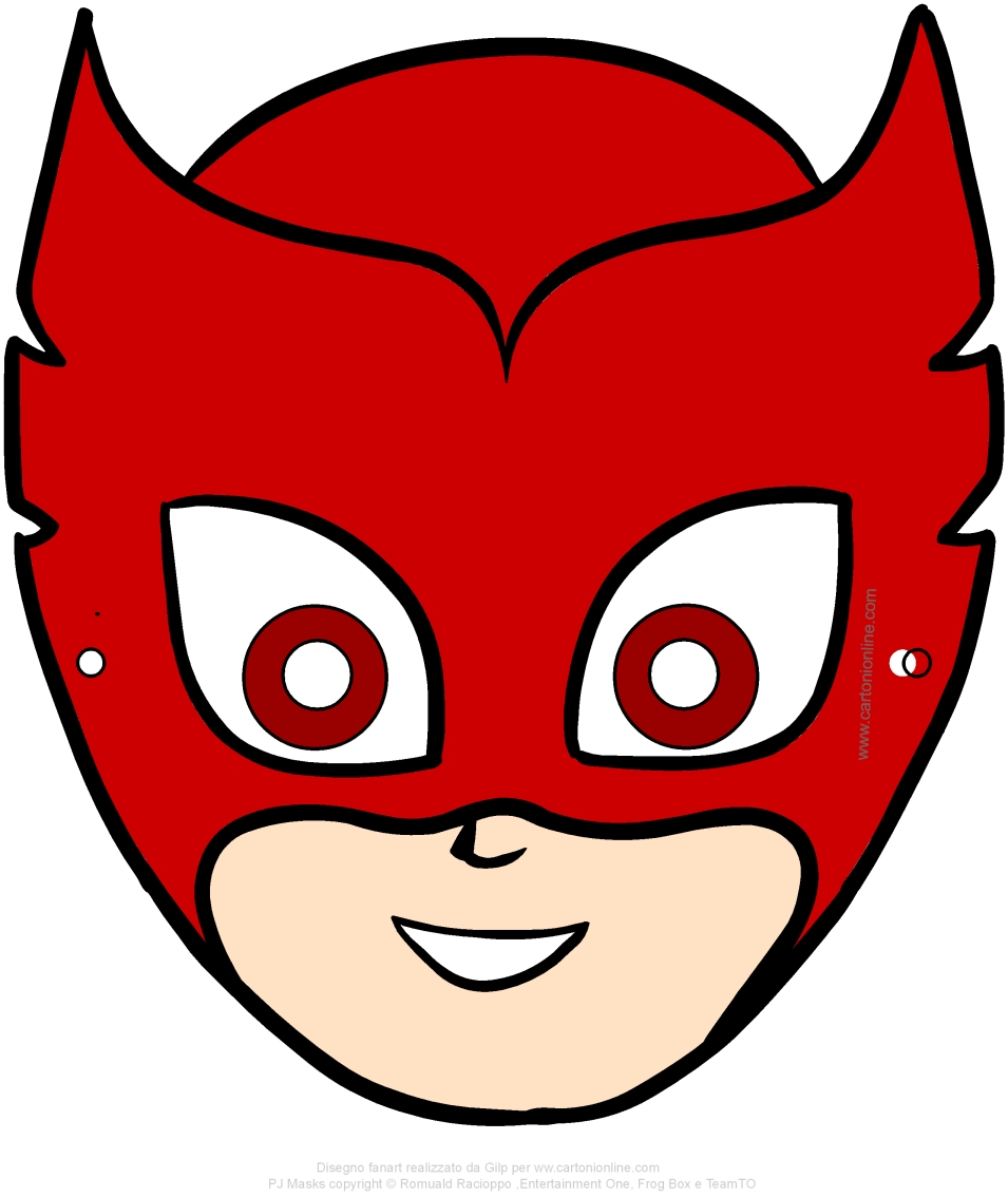 Maschera di Gufetta (PJ Masks - i Super Pigiamini) da ritagliare