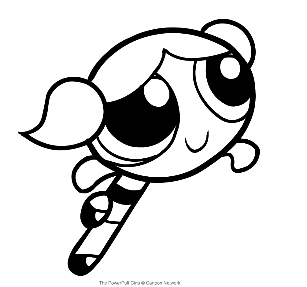 Drawing Bubbles in flight (The Powerpuff Girls) coloring pages printable for kids