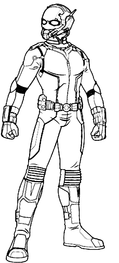 Drawing Ant-Man en la versin cinematogrfica coloring pages printable for kids