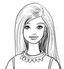 Barbie coloring page