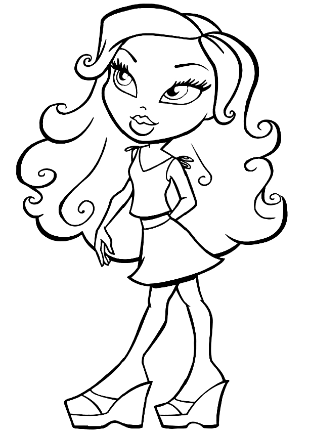 Drawing of the Bratz to print and coloring