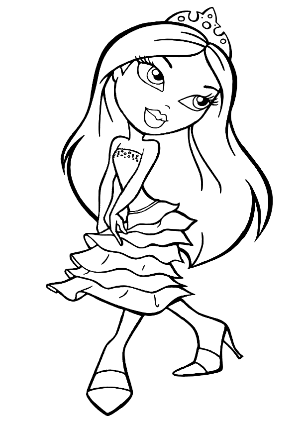 Drawing of the Bratz to print and coloring