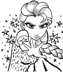 Elsa magic coloring page