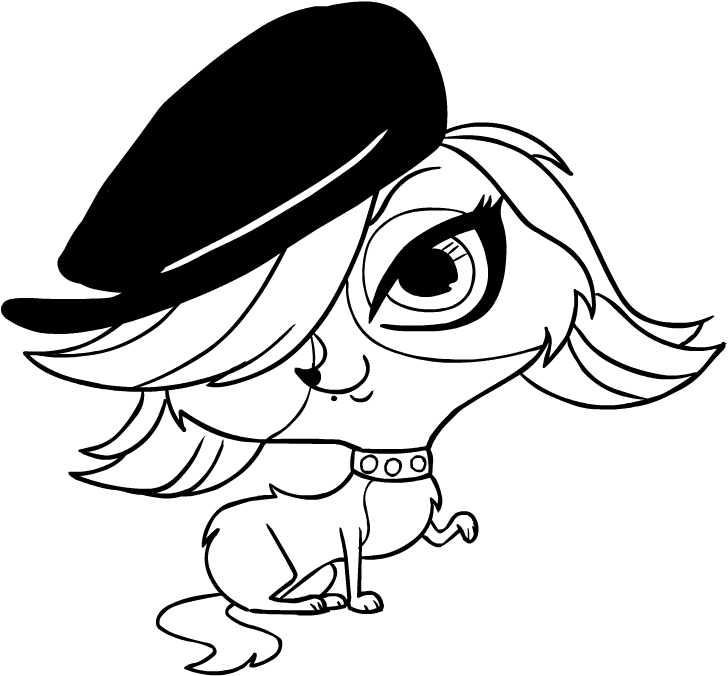 Drawing Zoe the dog of Littlest Pet Shop coloring pages printable for kids