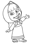 Masha coloring page