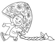 Masha Snegurochka coloring page