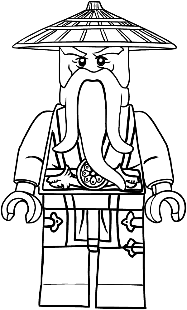  Sensei Wu of Ninjago coloring page to print