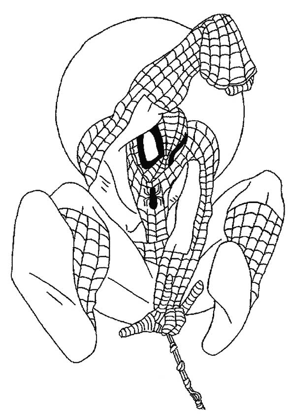 Drawing Spiderman coloring pages printable for kids 