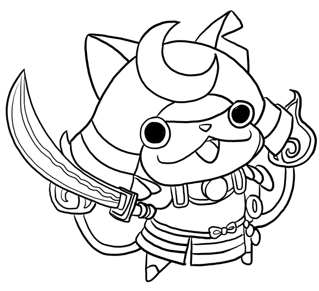  Shogunyan from Yo-Kai Watch coloring page to print