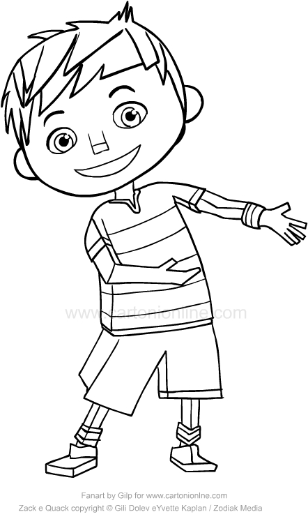 Drawing Zack coloring pages printable for kids