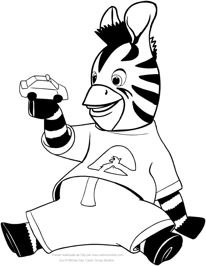  Zak friend of Zou coloring page to print