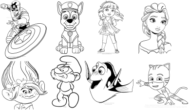 Coloring Pages Cartoons characters