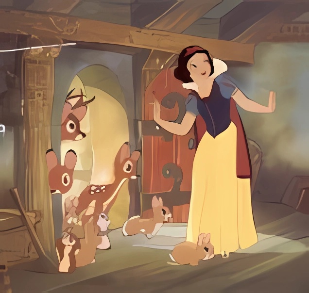 Blancanieves y los animales del bosque