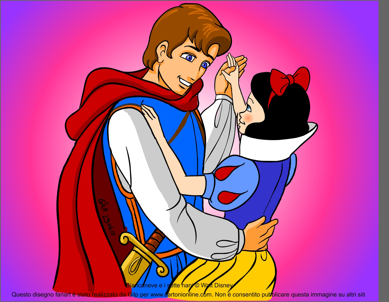 Immagine di Biancaneve balla con il principe azzurro