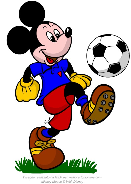 Topolino gioca a calcio