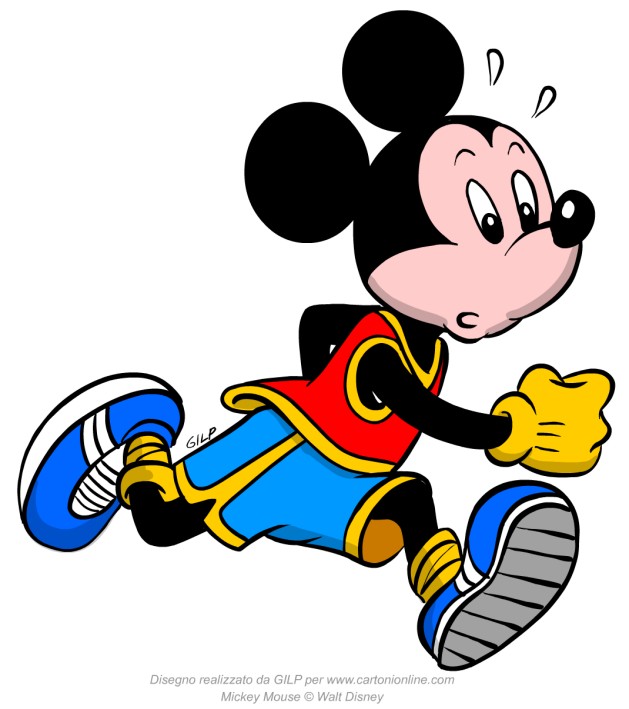 Topolino atleta che corre