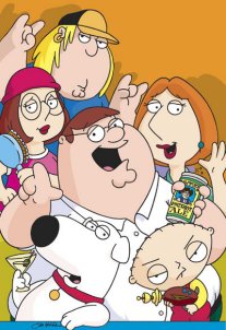 Peter, Lois, Chris, Meg, Stewie Griffin e il cane Brian  