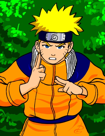 Naruto si prepara per il combattimento - immagine fanart realizzata da Giangi Pilù 