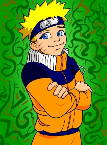 Naruto con le braccia incrociate - immagine fanart realizzata da Giangi Pilù 