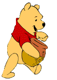 Winnie the Pooh mentre mangia il miele