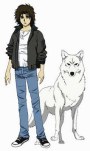 Kiba e il lupo bianco di Wolf's rain